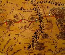 Detailed Map Of Bilbo Baggins Journey To Erebor