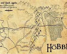 Detailed Map of Bilbo Baggins' Journey to Erebor - From Shire to Rivendell