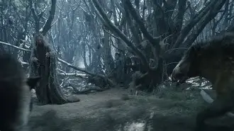 A haunting depiction of a Blue Wizard consumed by darkness