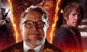 Guillermo del Toro working on a concept art for Middle-earth