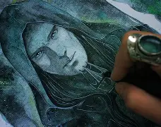 A depiction of the Battle of Dol Guldur, where the Necromancer was defeated