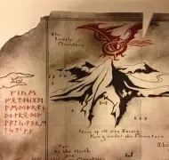 Thorin's Map with Moon Runes close-up