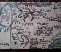 Thorin's Map with Thrush and Sun