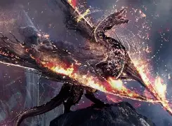 Smaug and Balrog in Battle