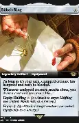Bilbo Baggins holding the One Ring