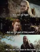 Legolas in a more arrogant pose in The Hobbit movies