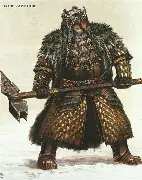 Thror, the King under the Mountain, standing before Erebor