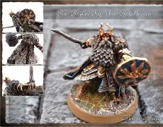 Thror, the King under the Mountain, holding a map of Erebor