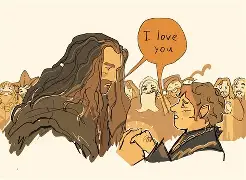Thorin Oakenshield holding the One Ring