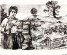Bilbo Baggins leaving the Shire