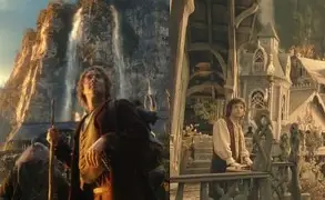 A scenic view of The Shire in The Hobbit