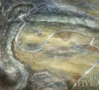 Map of Middle-earth showing the Battle of Five Armies battlefield