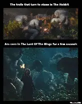 A depiction of troll cooking dwarves in The Hobbit An Unexpected Journey
