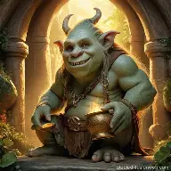 A close-up of the trolls discussing their meal options