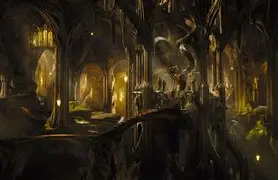 Smaug attacking Erebor