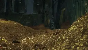 A depiction of dwarven refugees fleeing from Khazad-um