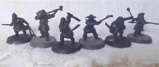 Bilbo Baggins and the dwarves celebrating their victory in Erebor