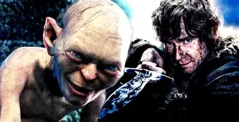 Bilbo giving gifts to the hobbits of the Shire